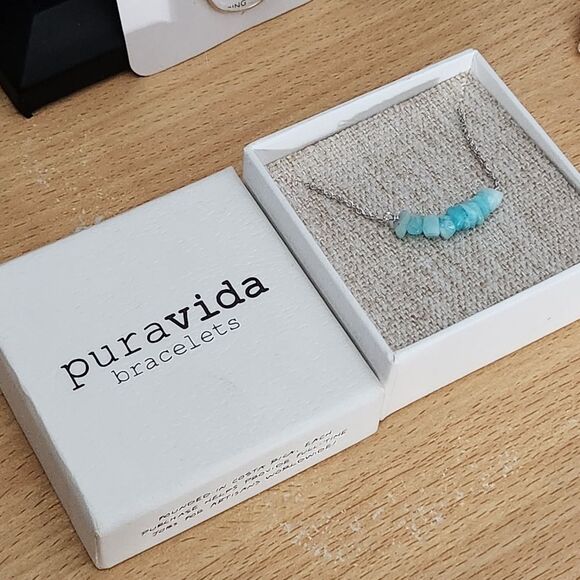 Pura Vida .925 Jewelry Bundle Anklet Bracelets and Rings w Dust Bag Lot #1 9PCS - Picture 5 of 16